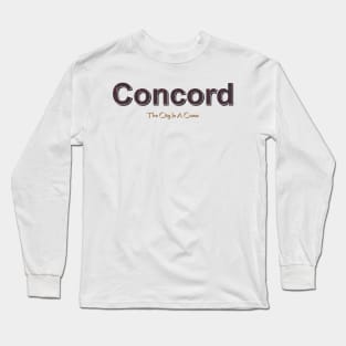 Concord Grunge Text Long Sleeve T-Shirt